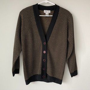 Rena Rowan Wool Cardigan with shoulder pads size P